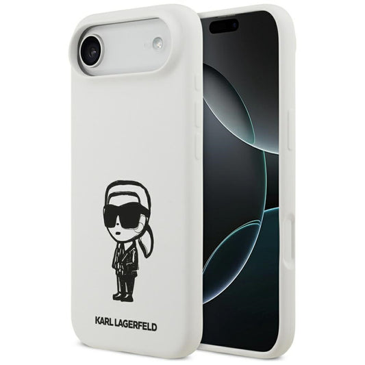 Θήκη για Apple iPhone 17 Air, Karl Lagerfeld, Sketch and Logo Karl, Λευκή