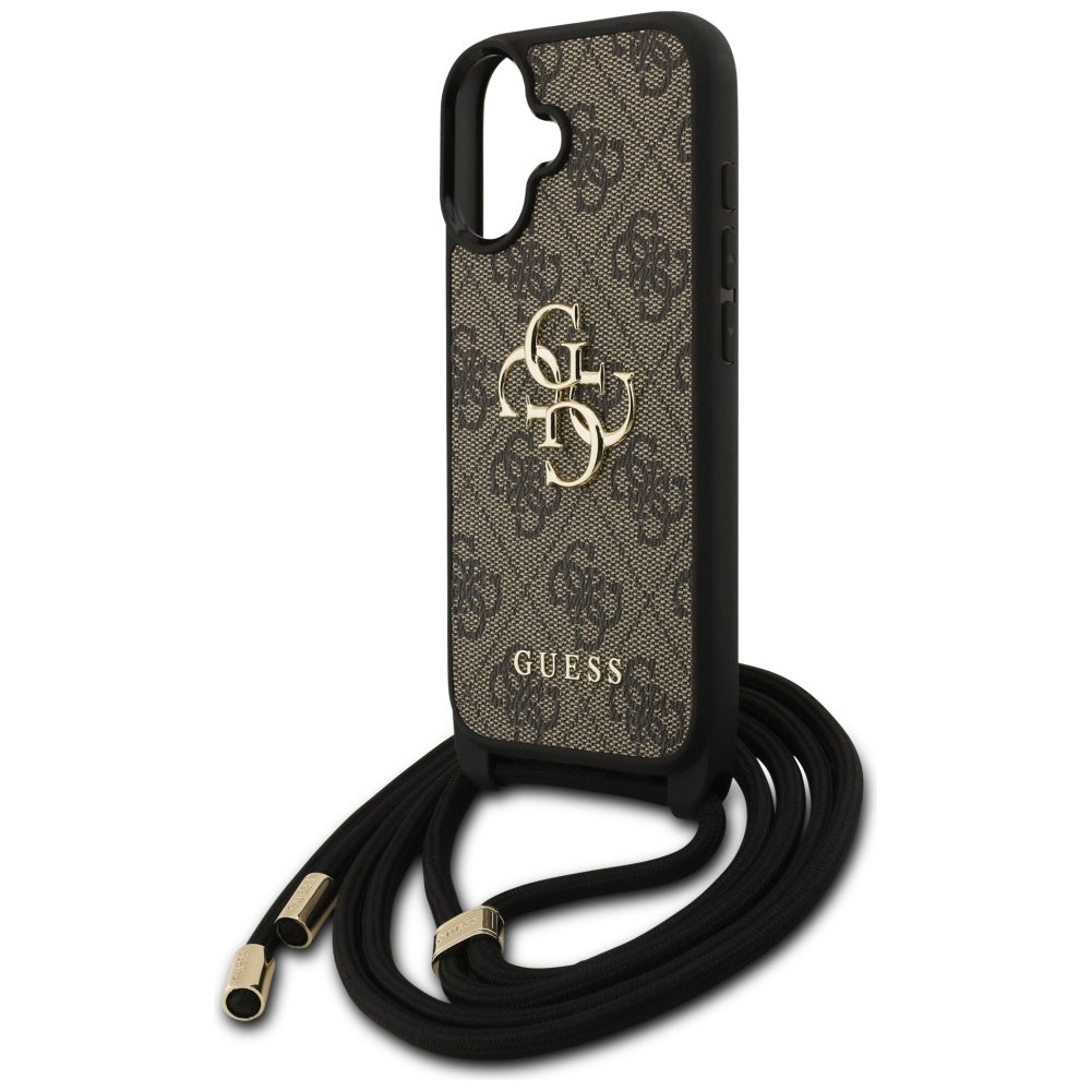 Θήκη για Apple iPhone 17, Guess, 4G CBDY Big Logo with Cord Strap, Καφέ