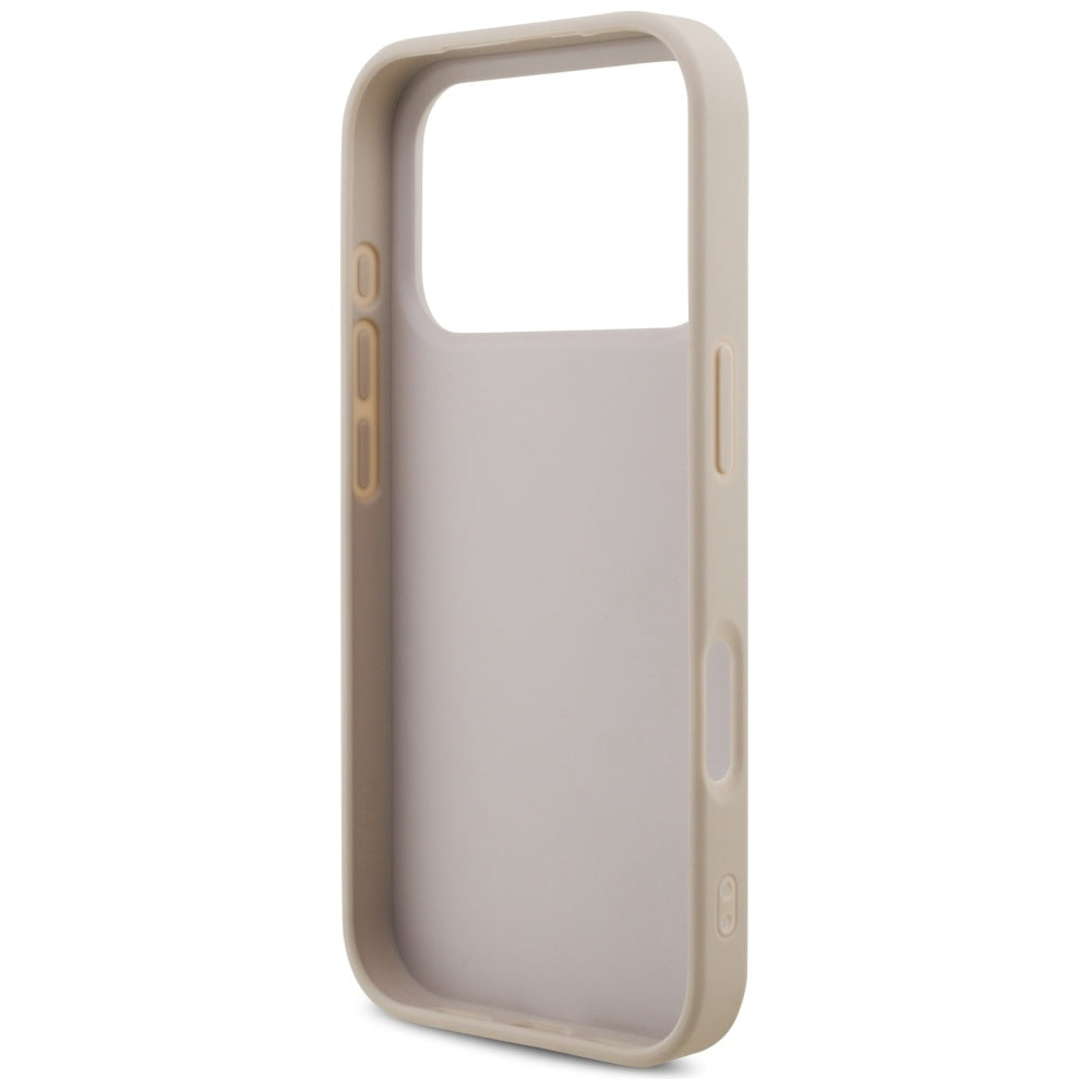 Θήκη για Apple iPhone 17 Pro, Guess, 4G Classic Logo με Λουράκι, Ροζ