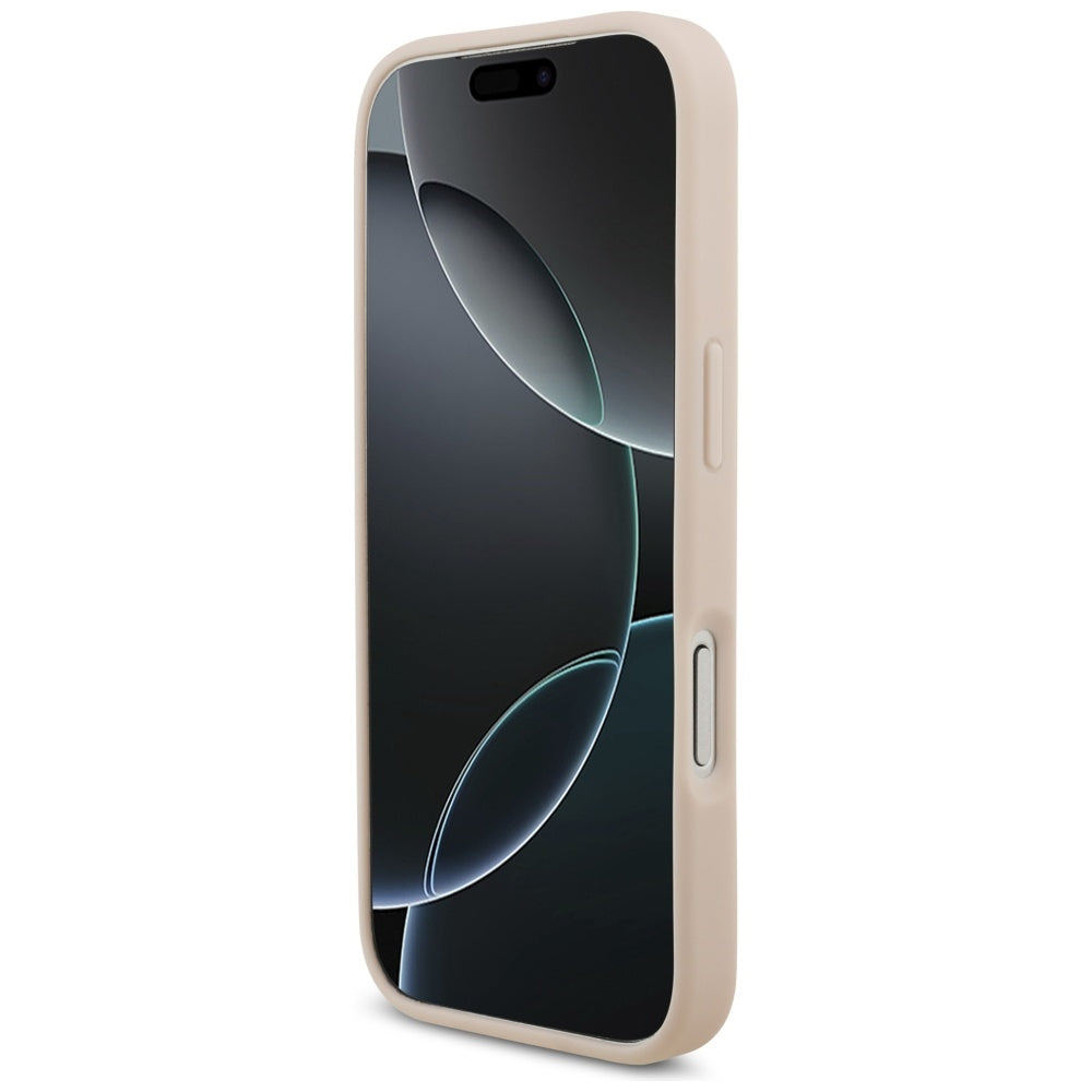 Θήκη για Apple iPhone 17 Pro, Guess, 4G Grained Big and Classic Logo, Ροζ
