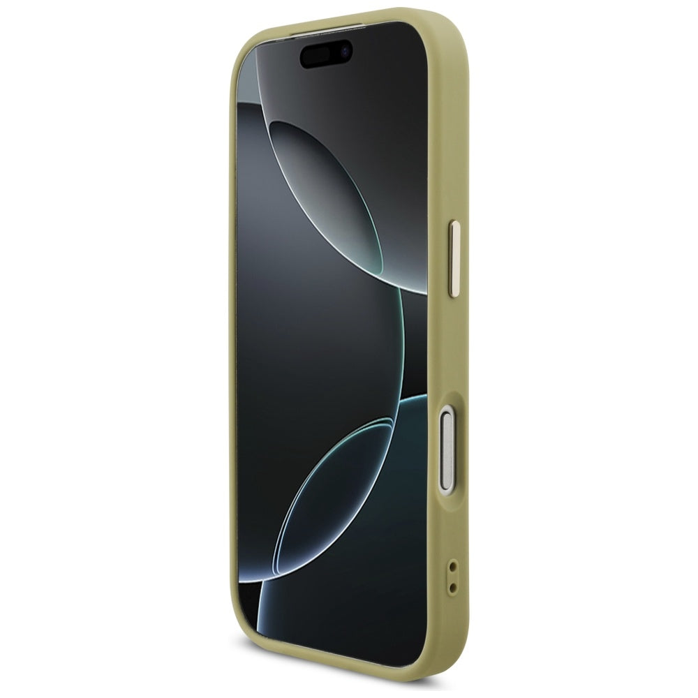 Θήκη για Apple iPhone 17 Pro, Guess, Fixed Glitter Big 4G Metal Frame, Χρυσή