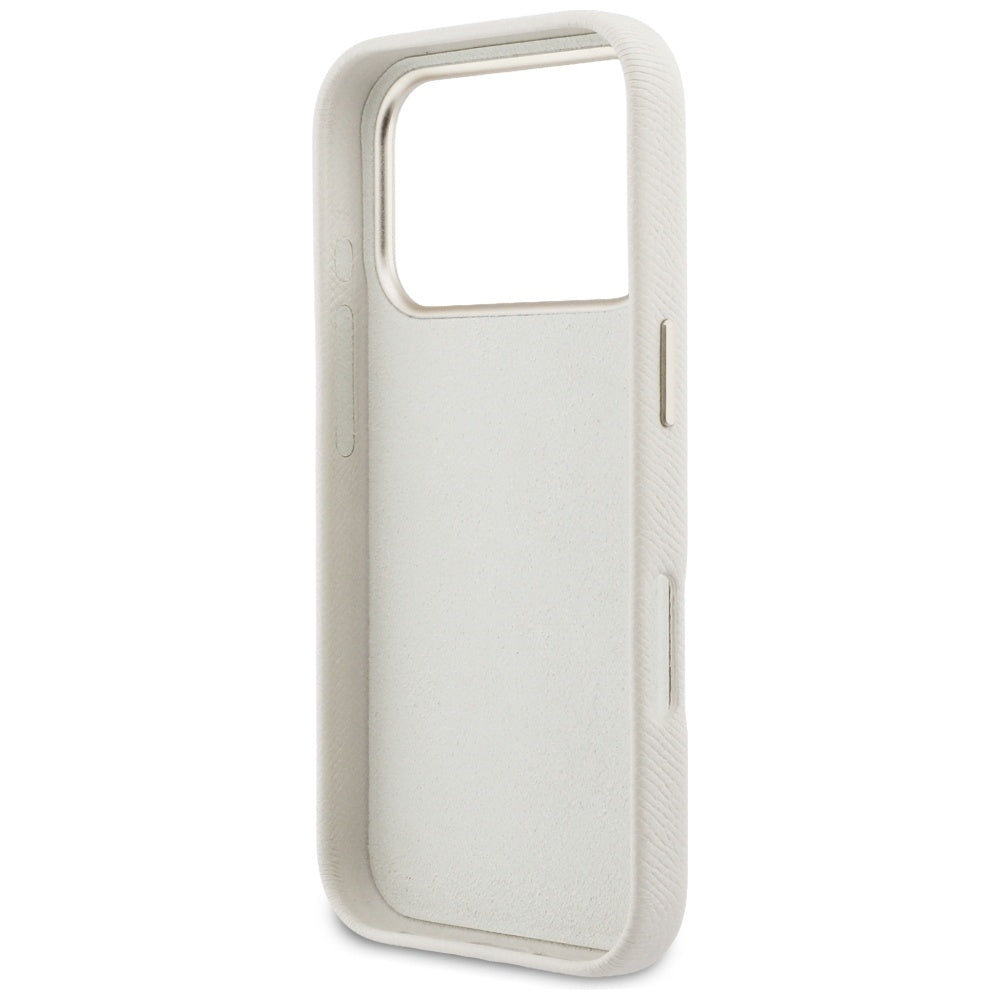 Θήκη για Apple iPhone 17 Pro, Guess, Resin Logo, Μπεζ
