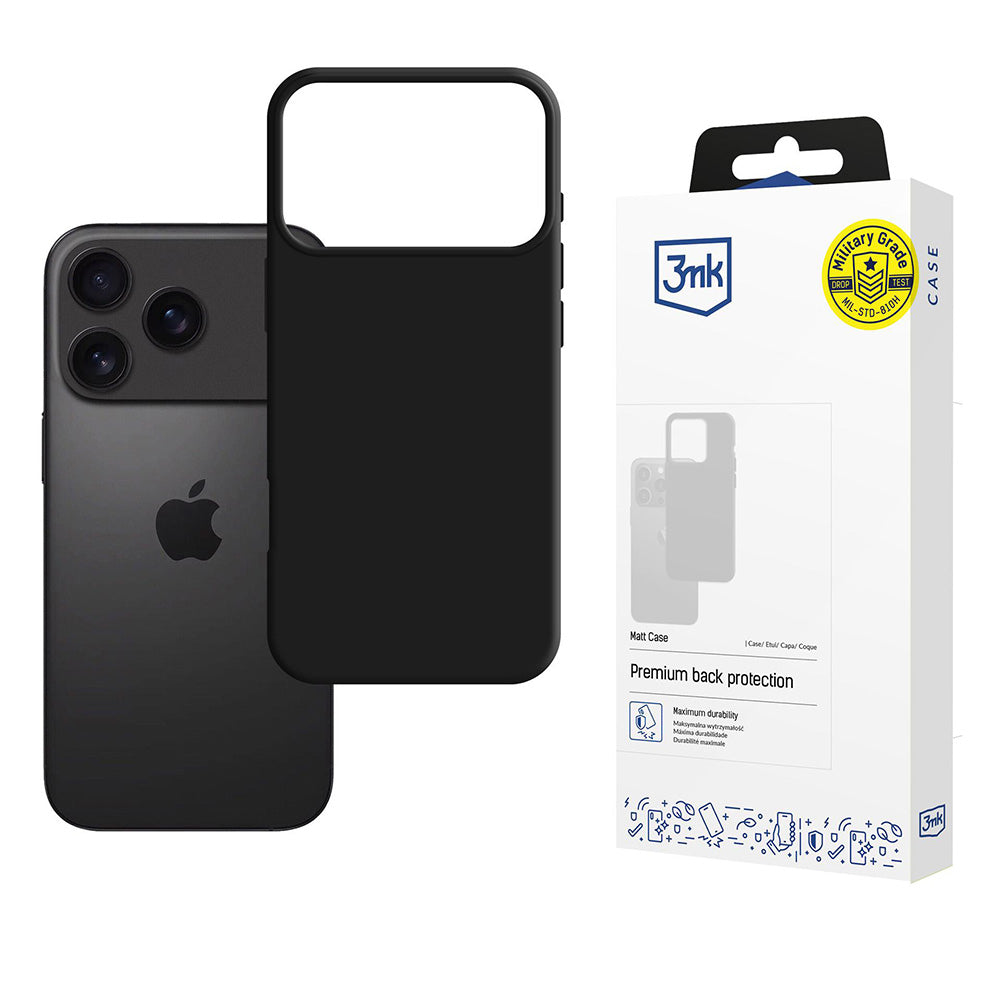 Θήκη για Apple iPhone 17 Pro Max, 3MK, Μαύρο Ματ
