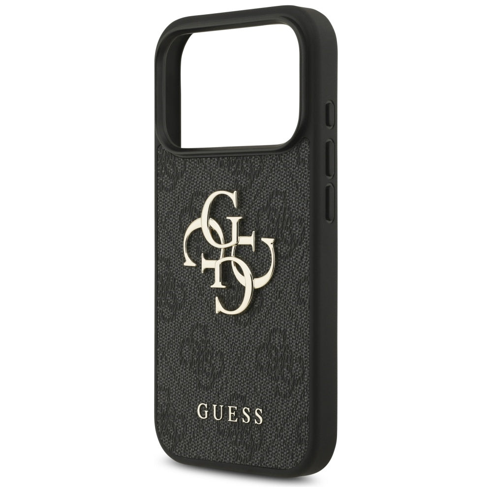 Θήκη για Apple iPhone 17 Pro Max, Guess, 4G Classic Logo με Λουράκι, Μαύρη