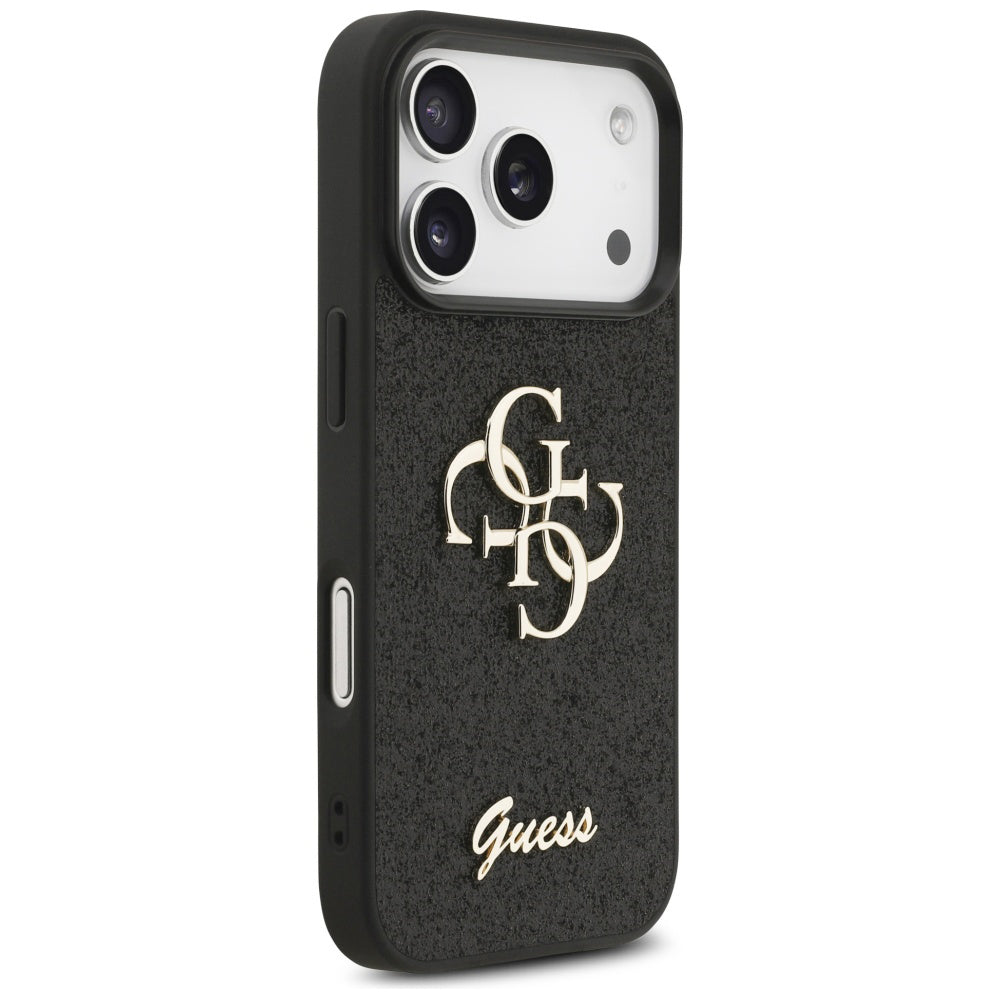Θήκη για Apple iPhone 17 Pro Max, Guess, Fixed Glitter Big 4G, Μαύρη