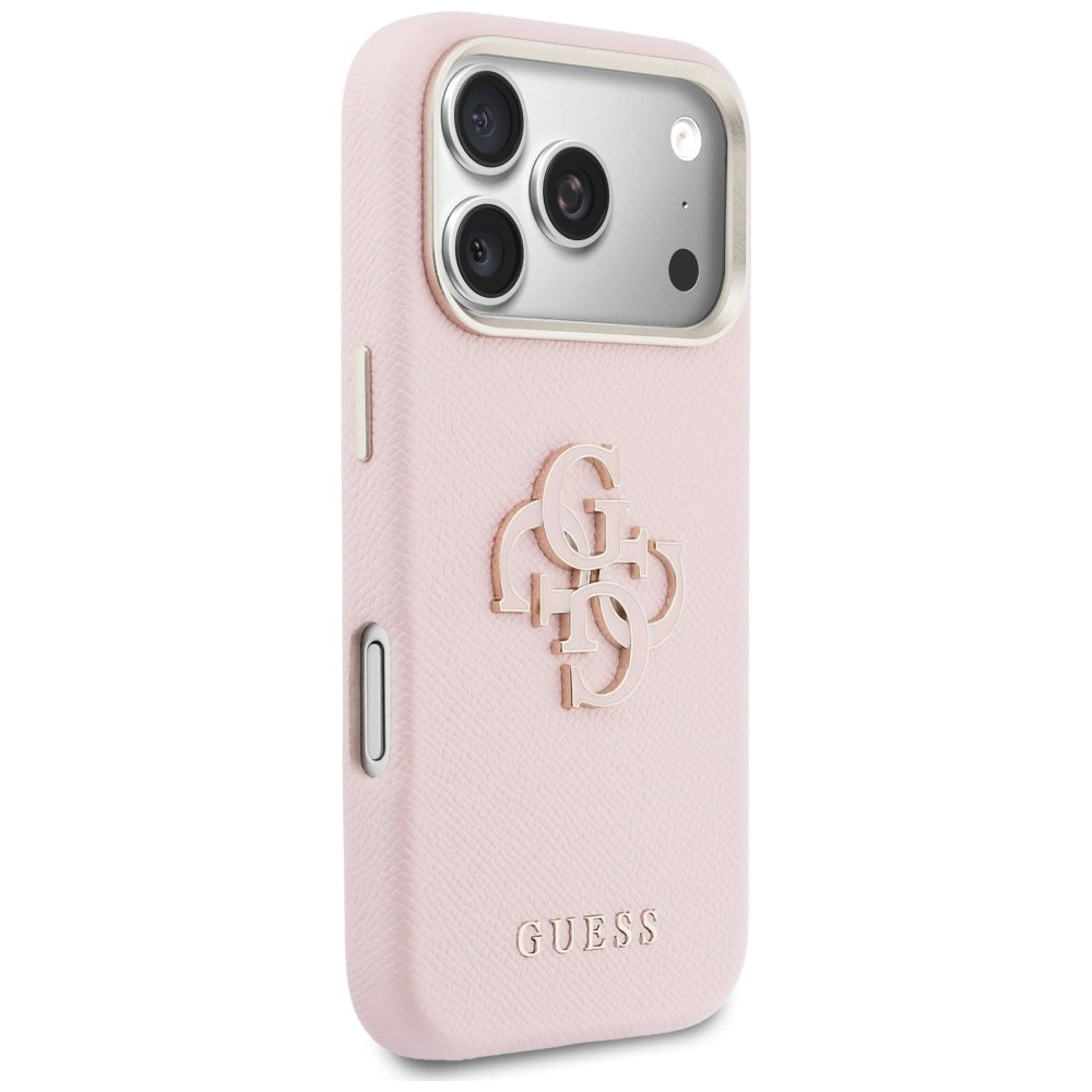 Case for Apple iPhone 17 Pro Max, Guess, Resin Logo, Pink