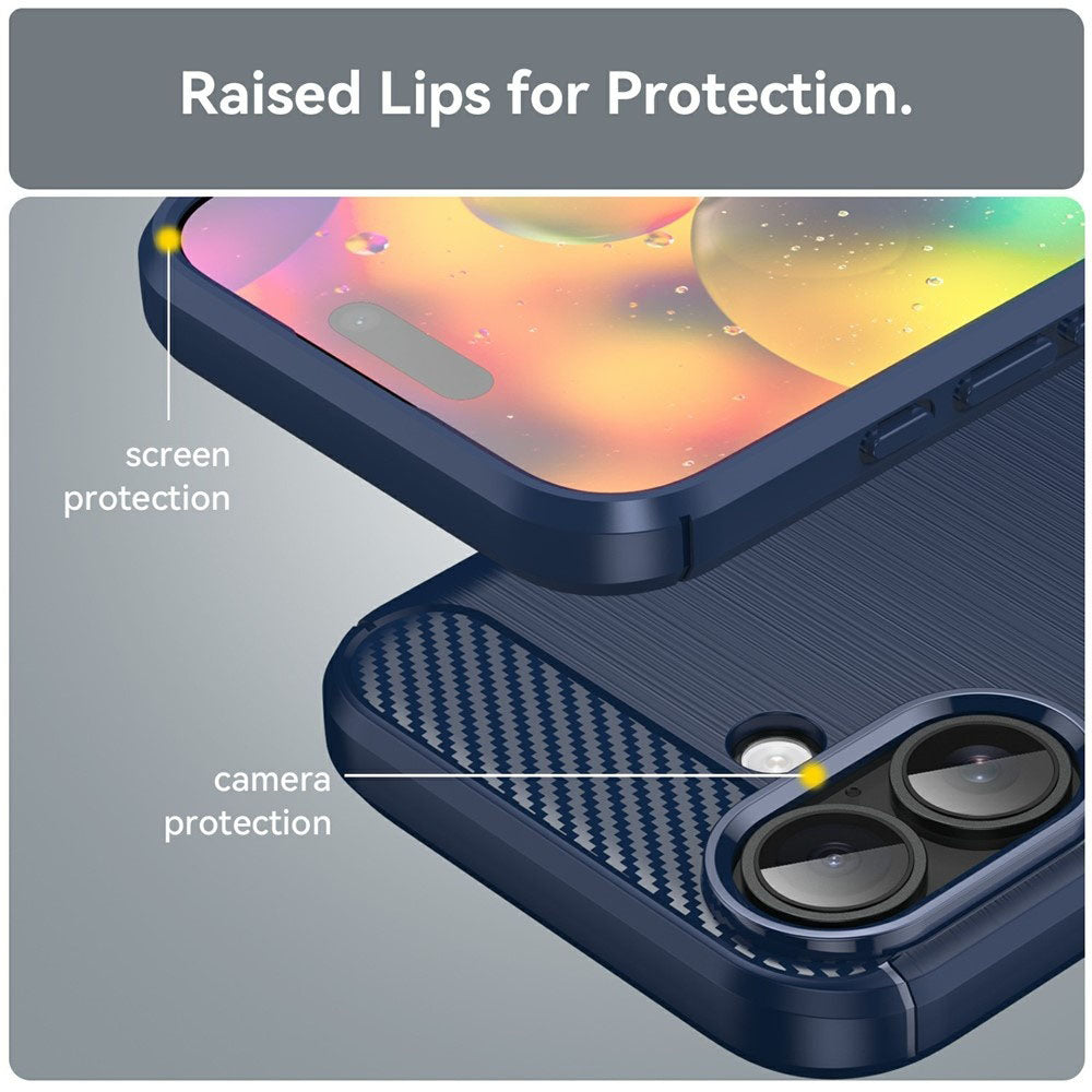 Θήκη για Apple iPhone 17, Techsuit, Καρμπόν, Μπλε