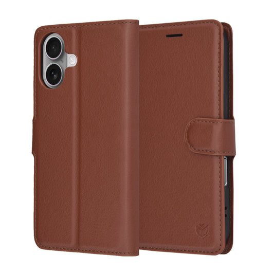 Θήκη για Apple iPhone 17, Techsuit, Leather Folio, Καφέ
