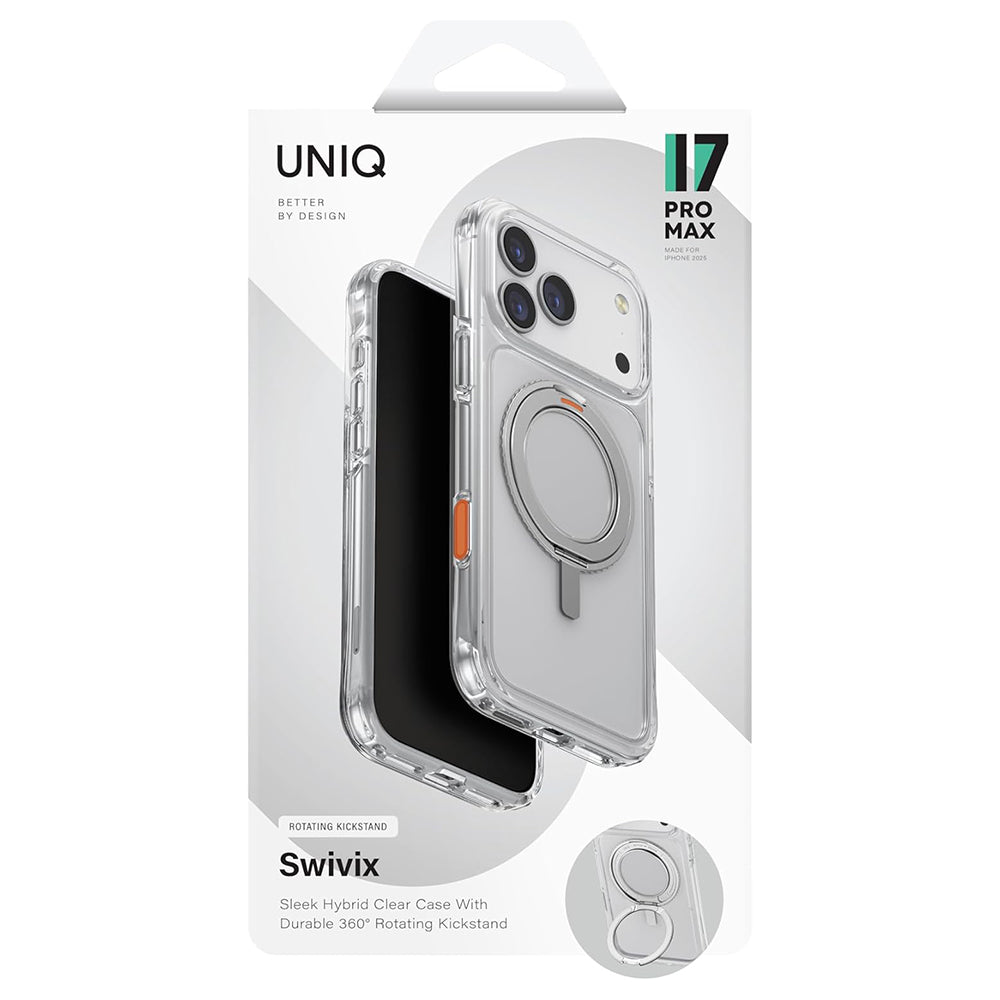 Case for Apple iPhone 17, UNIQ, Swivix, Silver