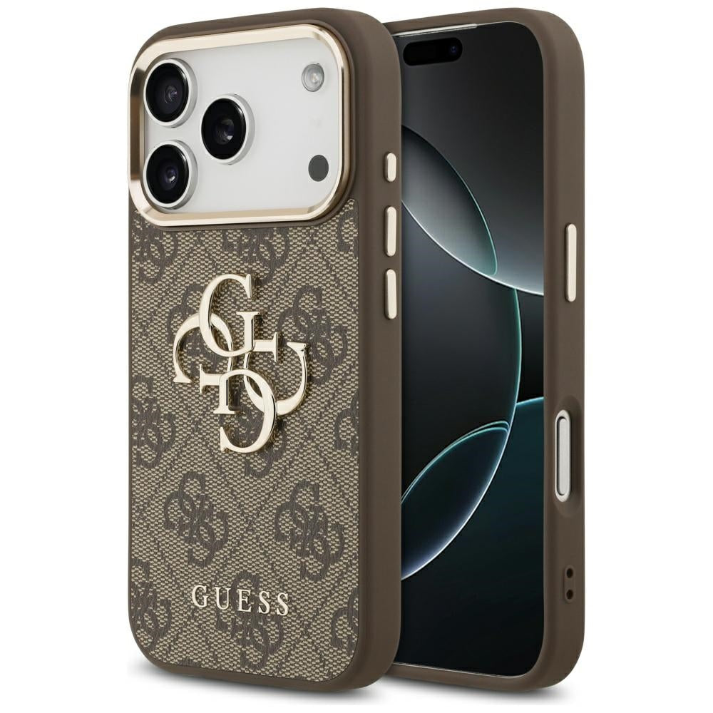 Θήκη για Apple iPhone 18 Pro / 17 Pro, Guess, 4G Big Classic Logo, Καφέ