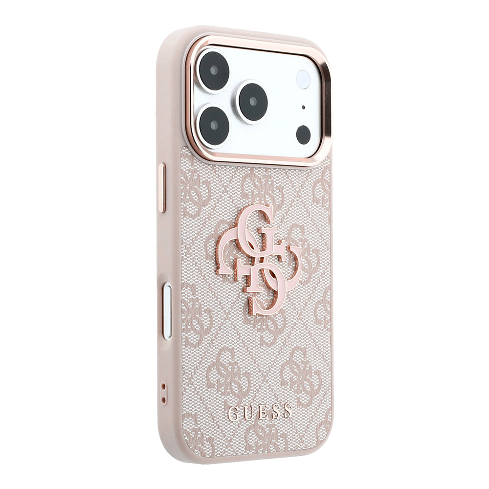 Θήκη για Apple iPhone 18 Pro / 17 Pro, Guess, 4G Big Resin Logo, Ροζ