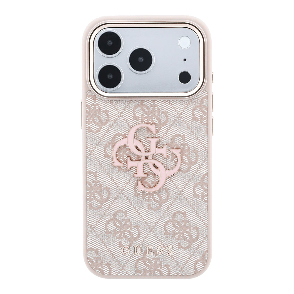 Θήκη για Apple iPhone 18 Pro / 17 Pro, Guess, 4G Big Resin Logo, Ροζ