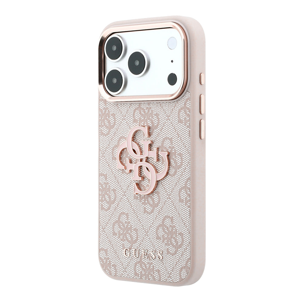 Θήκη για Apple iPhone 18 Pro / 17 Pro, Guess, 4G Big Resin Logo, Ροζ