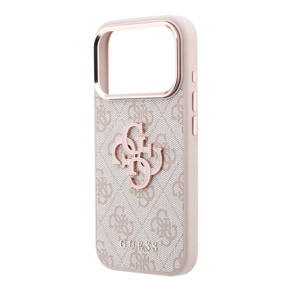 Θήκη για Apple iPhone 18 Pro / 17 Pro, Guess, 4G Big Resin Logo, Ροζ