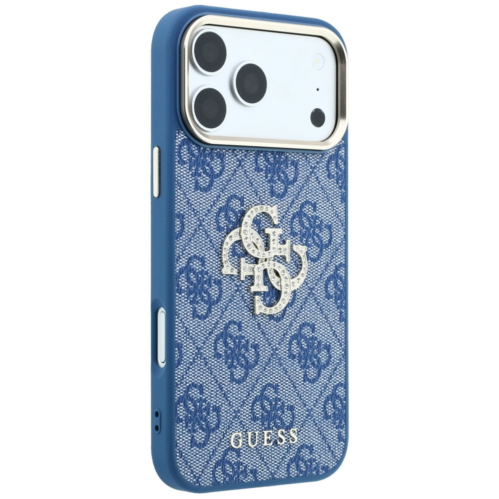 Θήκη για Apple iPhone 18 Pro / 17 Pro, Guess, 4G Big Strass Logo, Μπλε
