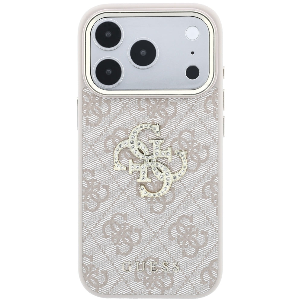 Θήκη για Apple iPhone 18 Pro / 17 Pro, Guess, 4G Big Strass Logo, Ροζ
