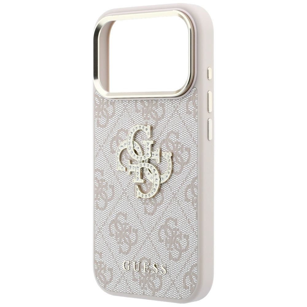 Θήκη για Apple iPhone 18 Pro / 17 Pro, Guess, 4G Big Strass Logo, Ροζ