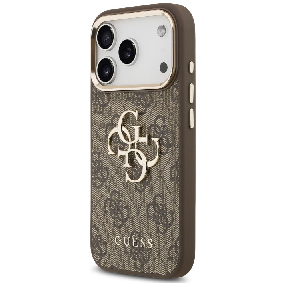 Θήκη για Apple iPhone 18 Pro / 17 Pro, Guess, 4G Classic Logo with Strap, Χρυσοκάστανη