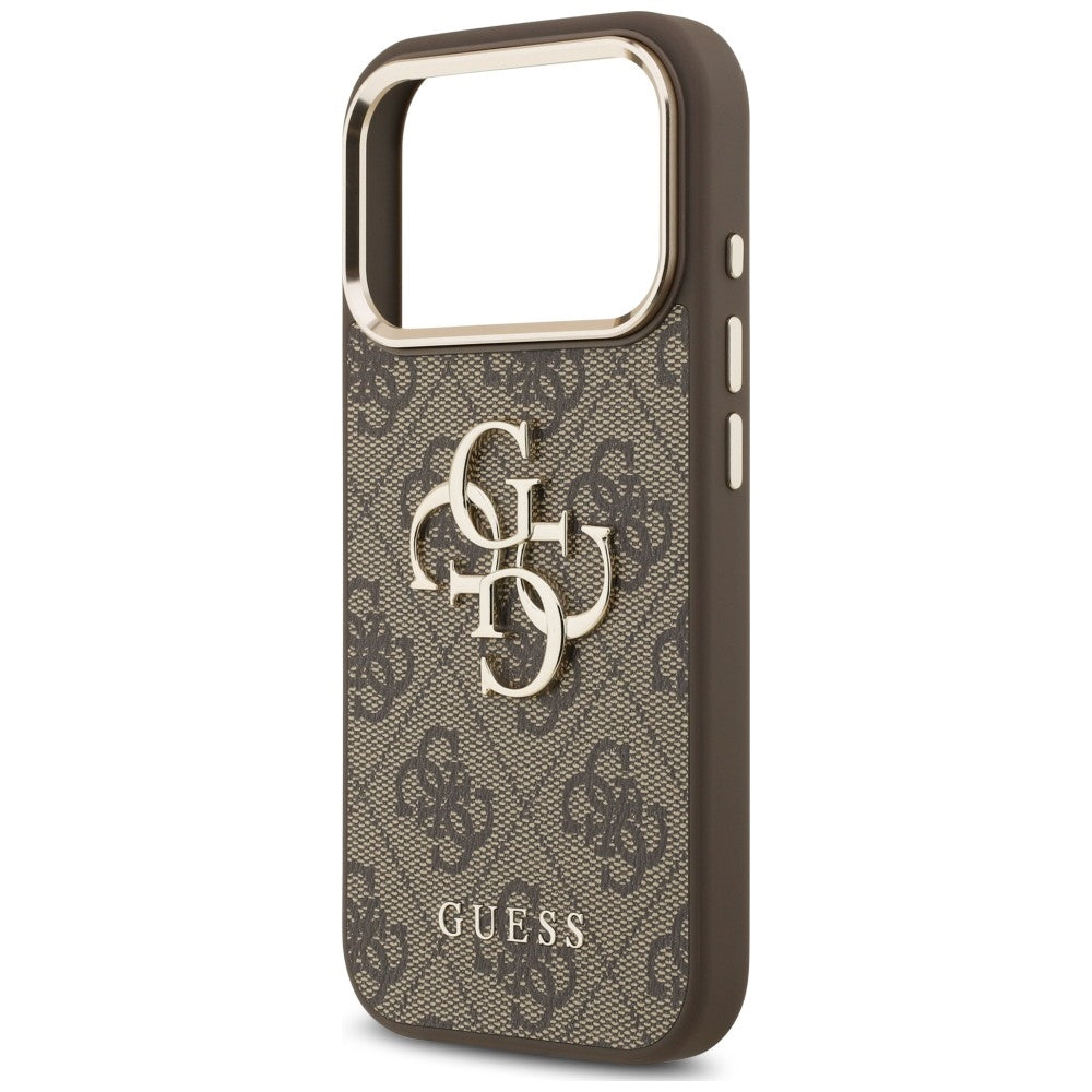 Θήκη για Apple iPhone 18 Pro / 17 Pro, Guess, 4G Classic Logo with Strap, Χρυσοκάστανη