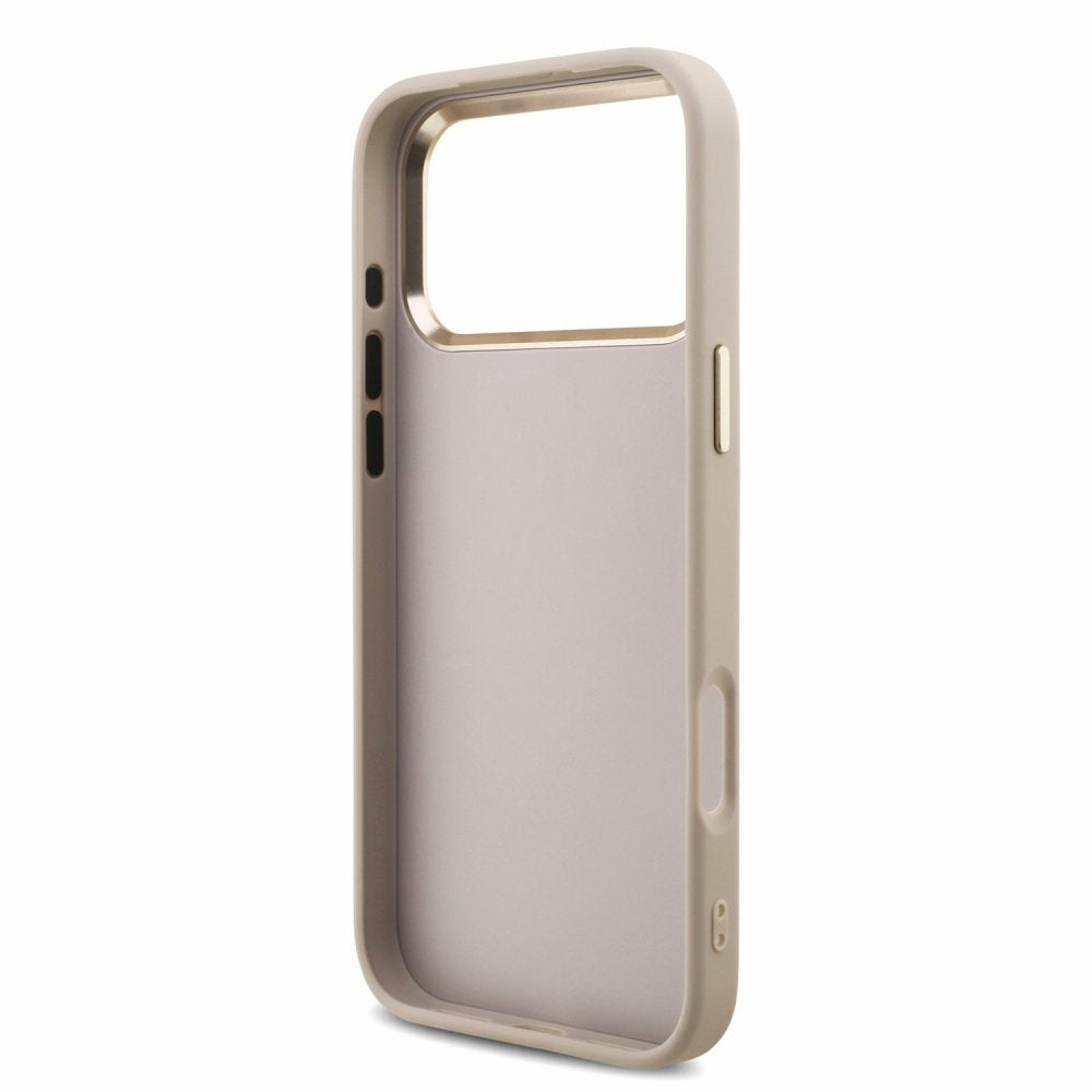 Θήκη για Apple iPhone 18 Pro / 17 Pro, Guess, 4G Classic Logo with Strap, Ροζ Χρυσό
