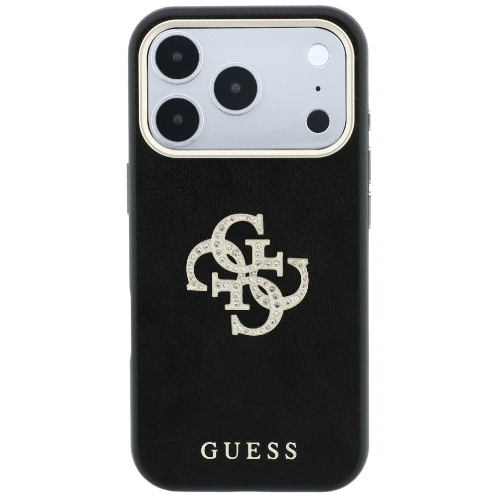 Θήκη για Apple iPhone 18 Pro / 17 Pro, Guess, Smooth Big Strass Logo, Μαύρη
