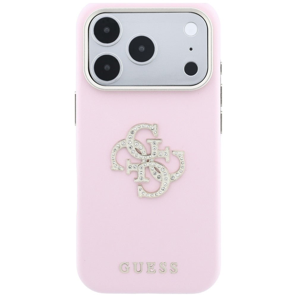 Θήκη για Apple iPhone 18 Pro / 17 Pro, Guess, Smooth Big Strass Logo, Ροζ