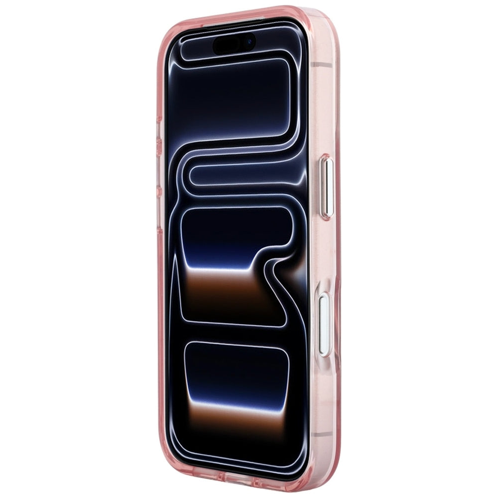 Θήκη για Apple iPhone 18 Pro / 17 Pro, Karl Lagerfeld, IML Big Signature Resin Logo και Μεταλλικό Πλαίσιο, Ροζ