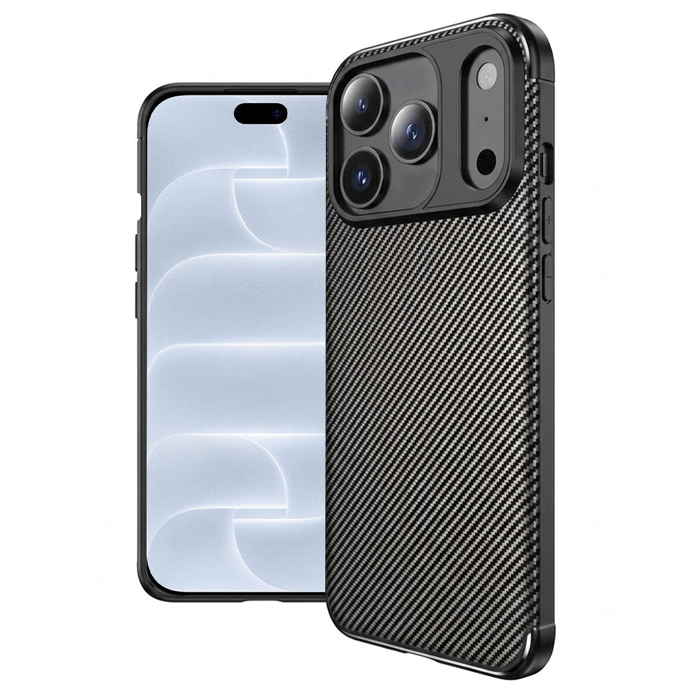 Θήκη για Apple iPhone 18 Pro / 17 Pro, Techsuit, CarbonFiber, Μαύρη