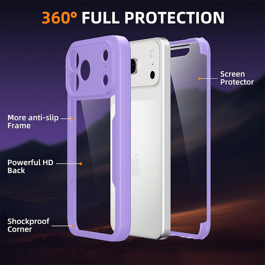 Θήκη για Apple iPhone 18 Pro / 17 Pro, Techsuit, ColorVerse 360, Μωβ