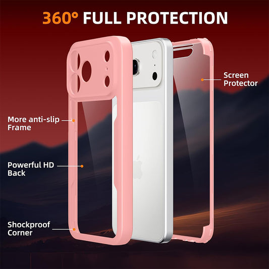 Θήκη για Apple iPhone 18 Pro / 17 Pro, Techsuit, ColorVerse 360, Ροζ