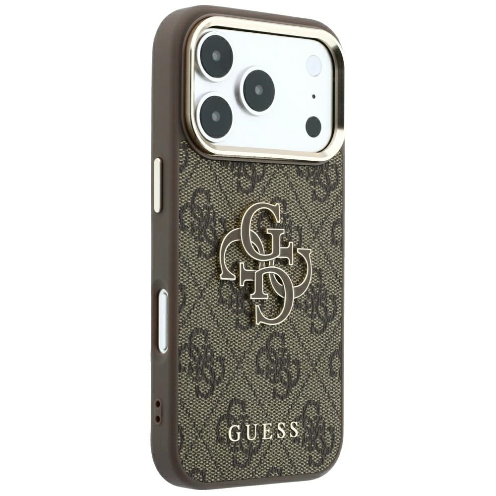 Θήκη για Apple iPhone 18 Pro Max / 17 Pro Max, Guess, 4G Big Resin Logo, Καφέ