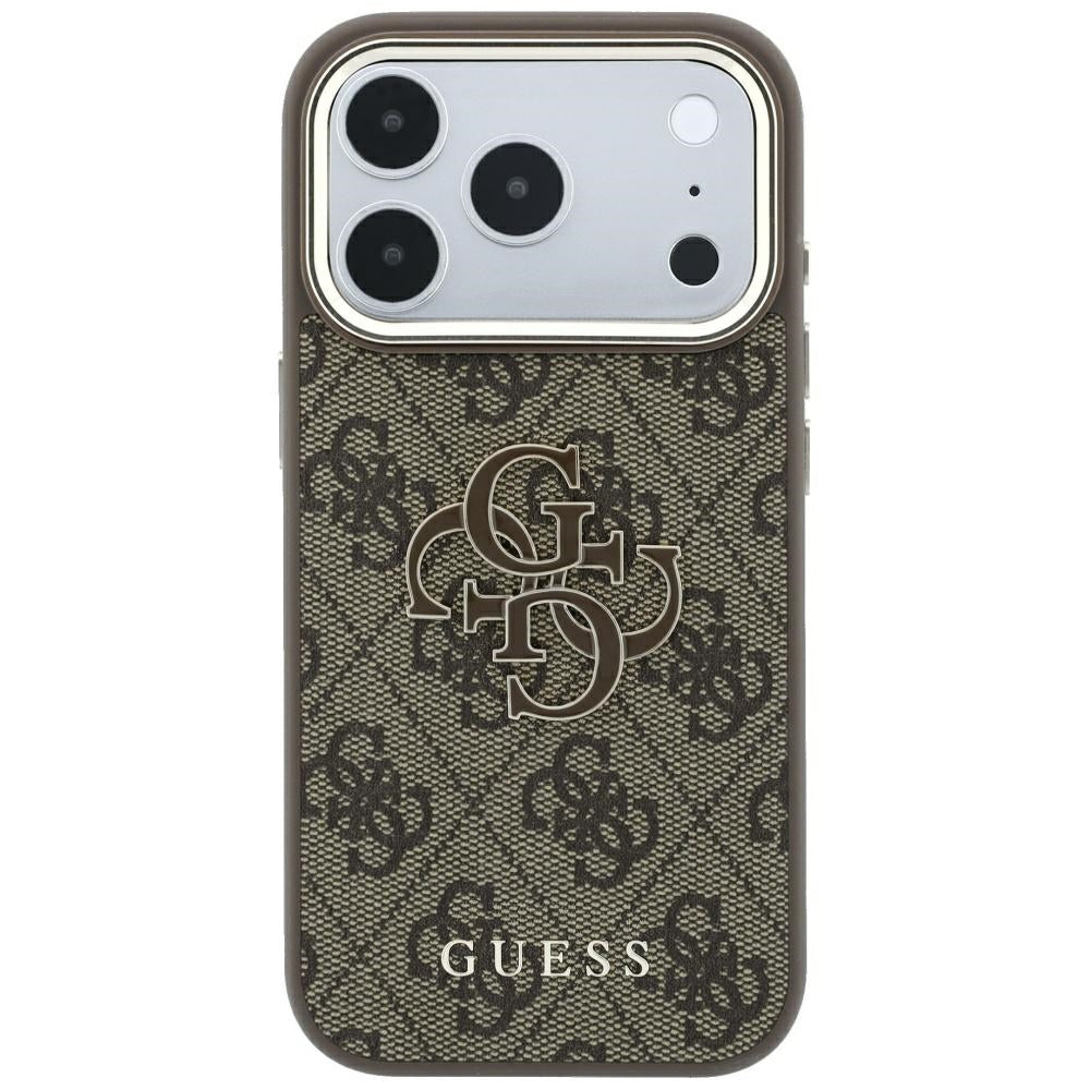 Θήκη για Apple iPhone 18 Pro Max / 17 Pro Max, Guess, 4G Big Resin Logo, Καφέ