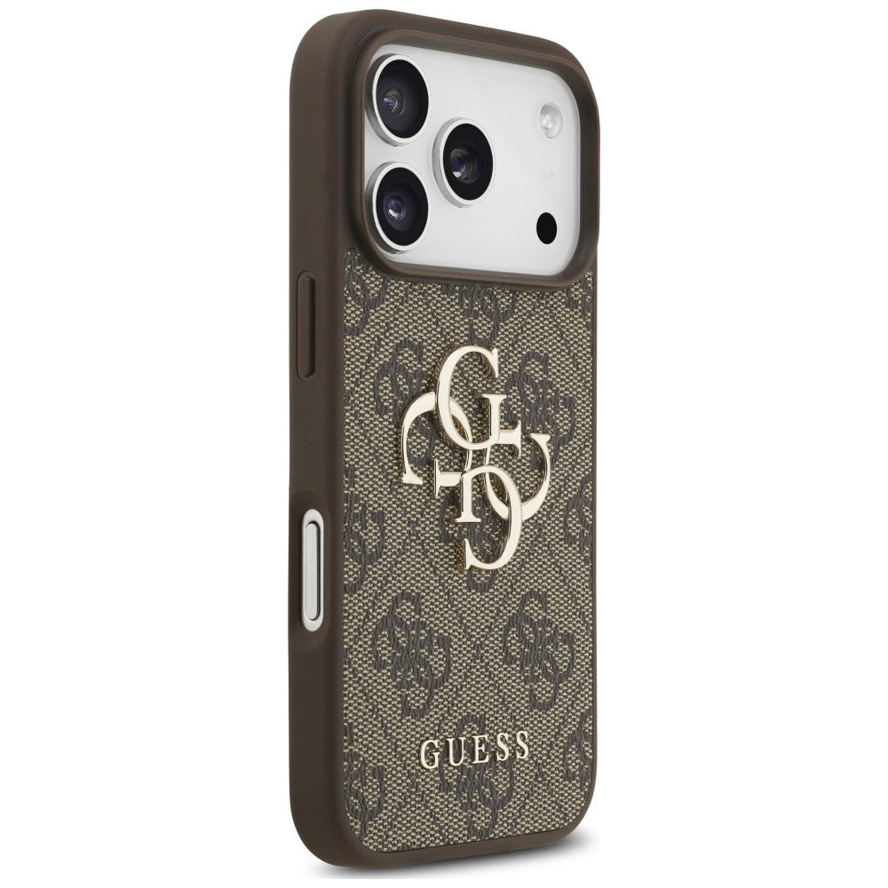 Θήκη για Apple iPhone 18 Pro Max / 17 Pro Max, Guess, 4G Classic Logo με λουράκι, Καφέ