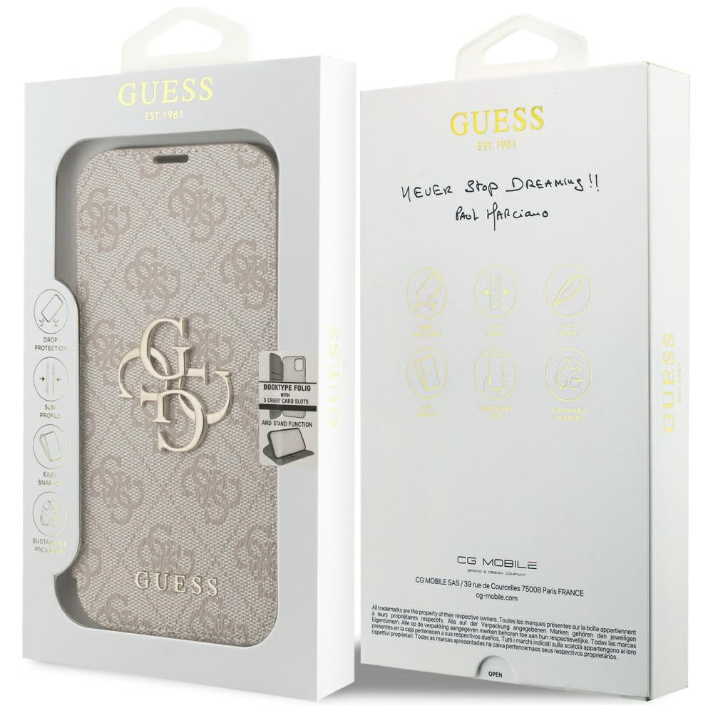 Θήκη για Apple iPhone 18 Pro Max / 17 Pro Max, Guess, 4G Μεταλλικό Λογότυπο, Ροζ