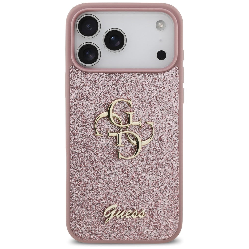 Θήκη για Apple iPhone 18 Pro Max / 17 Pro Max, Guess, Fixed Glitter Big 4G, Ροζ