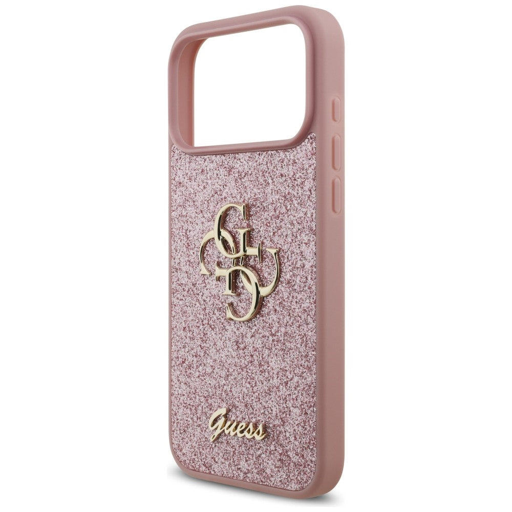 Θήκη για Apple iPhone 18 Pro Max / 17 Pro Max, Guess, Fixed Glitter Big 4G, Ροζ