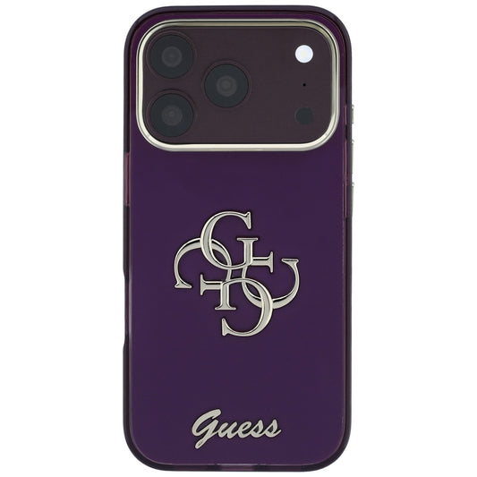 Θήκη για Apple iPhone 18 Pro Max / 17 Pro Max, Guess, IML 4G Metal Script, Βυσσινί