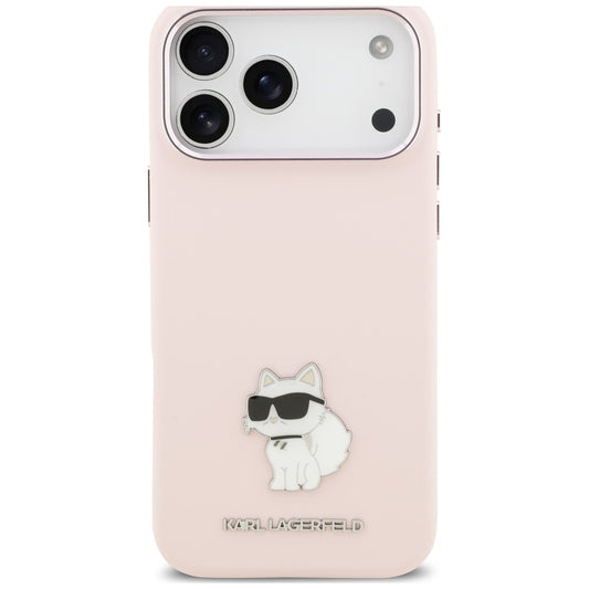 Θήκη για Apple iPhone 18 Pro Max / 17 Pro Max, Karl Lagerfeld, Choupette Metal Pin, Ροζ