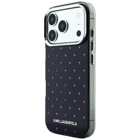 Θήκη για Apple iPhone 18 Pro Max / 17 Pro Max, Karl Lagerfeld, IML Κρύσταλλα και Ηλεκτρολυμένο Λογότυπο, Μαύρη