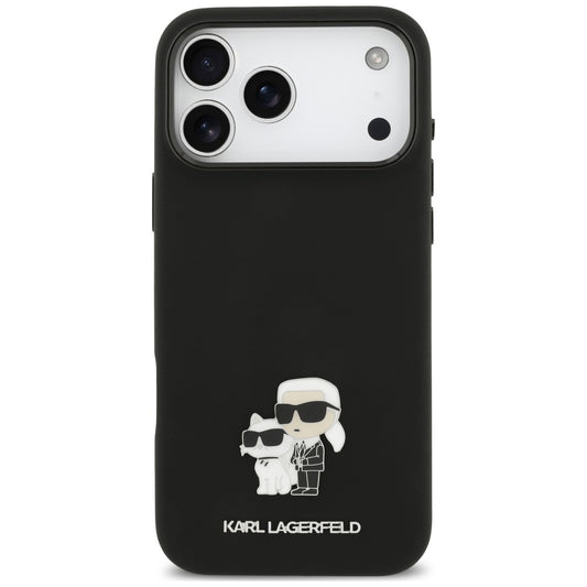 Θήκη για Apple iPhone 18 Pro Max / 17 Pro Max, Karl Lagerfeld, Karl & Choupette Metal Pin, Μαύρη