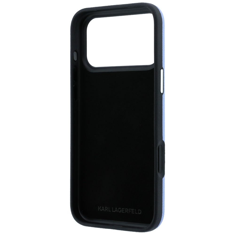 Θήκη για Apple iPhone 18 Pro Max / 17 Pro Max, Karl Lagerfeld, Λείο Μεγάλο Λογότυπο Υπογραφής από Ρητίνη, Μπλε