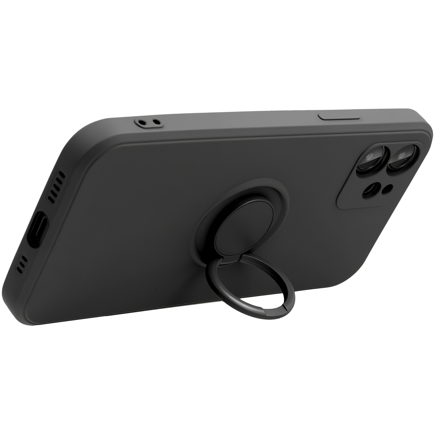 Θήκη για Apple iPhone 16 Pro Max, OEM, Silicone Ring, Μαύρη