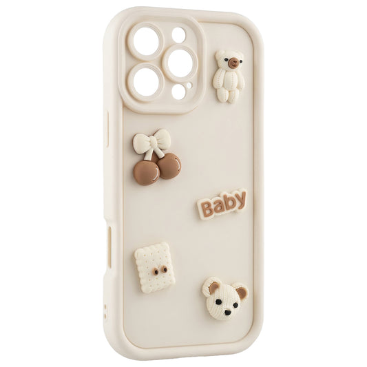 Θήκη για Apple iPhone 14, OEM, Ultra Trendy 3D Bear, Μπεζ