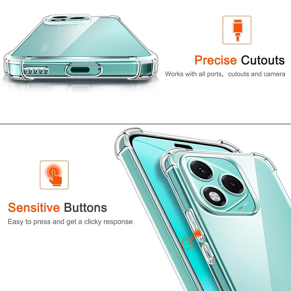 Θήκη για Honor 400 Lite, Techsuit, Ανθεκτική σε Κρούσεις Διαφανής, Διάφανη
