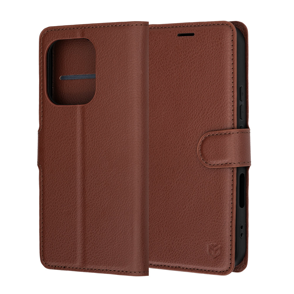 Θήκη για Honor 600 Lite, Techsuit, Leather Folio, Καφέ