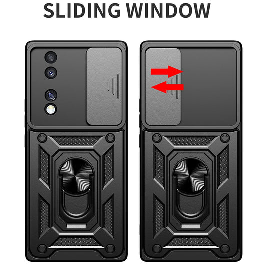 Case for Honor 70, Techsuit, CamShield, Black