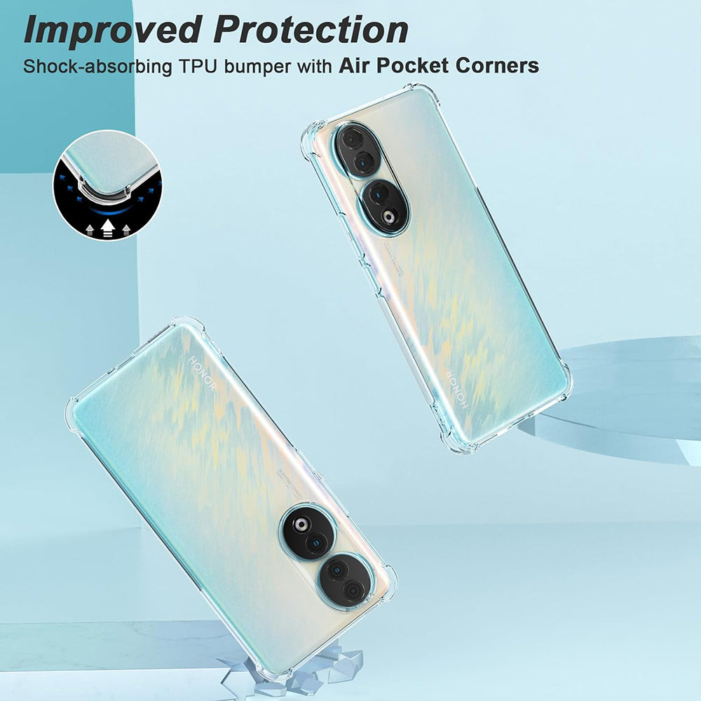 Θήκη για Honor 90 Pro, Techsuit, Ανθεκτική σε Κρούσεις Διαφανής, Διάφανη