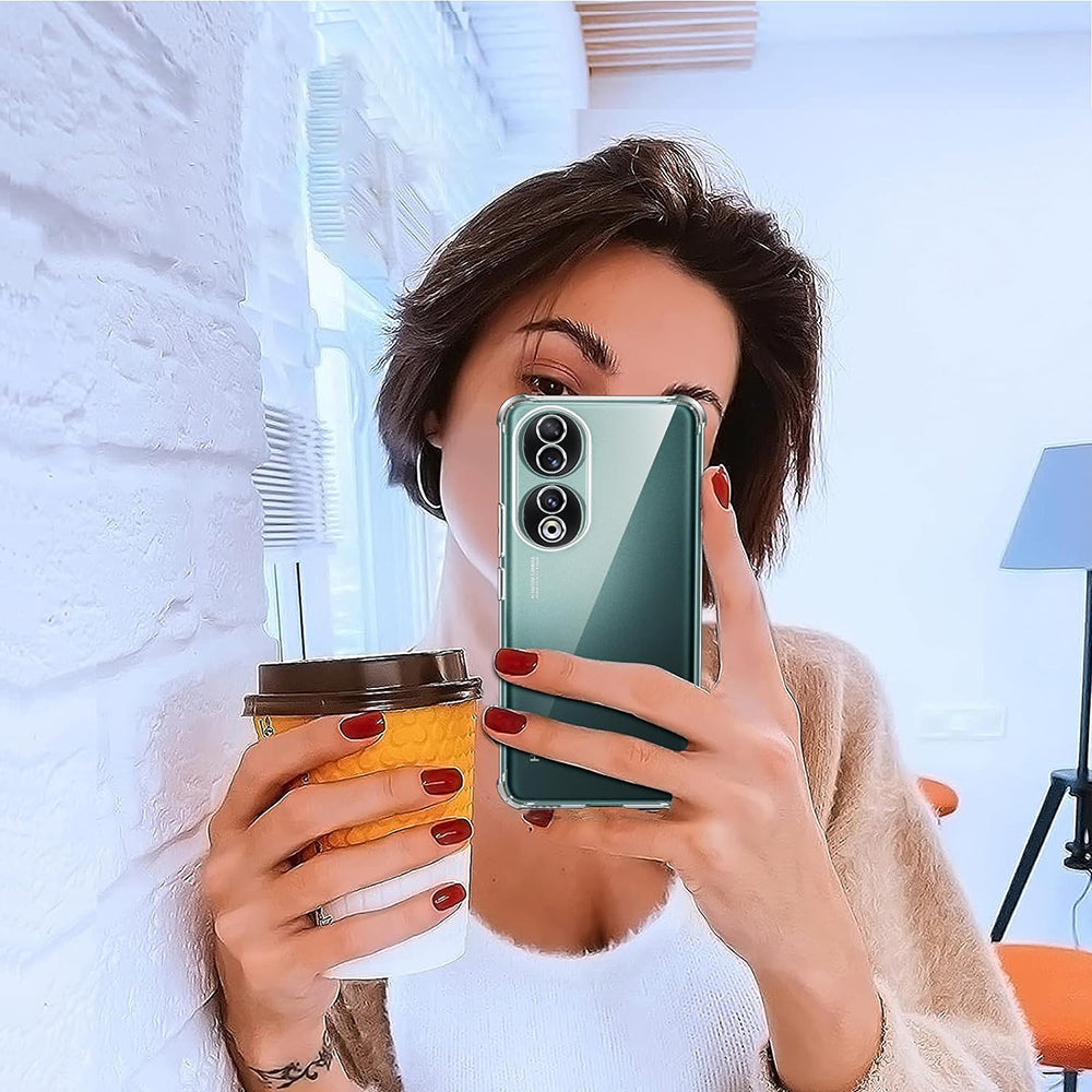 Θήκη για Honor 90, Techsuit, Ανθεκτική σε Κρούσεις Διαφανής, Διάφανη