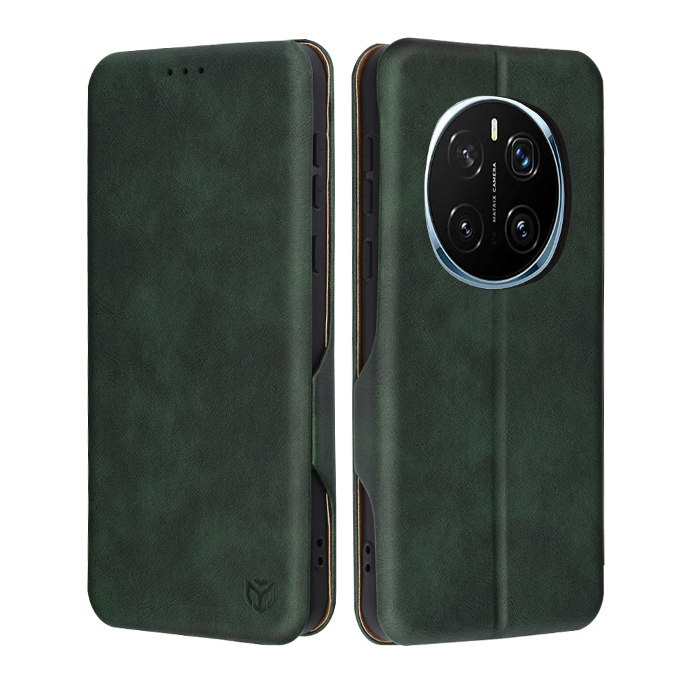 Θήκη για Honor Magic7 Pro, Techsuit, Safe Wallet Plus, Πράσινο