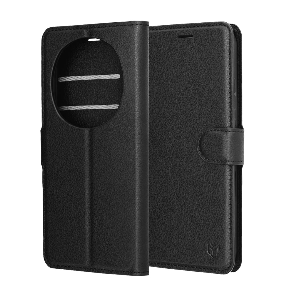 Θήκη για Honor Magic8 Pro, Techsuit, Leather Folio, Μαύρο